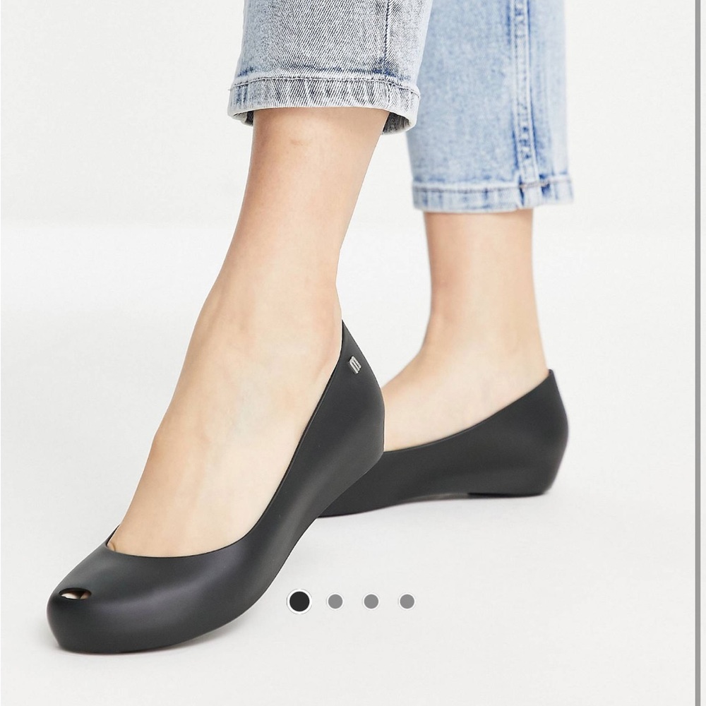Melissa black ultra flats matte black new